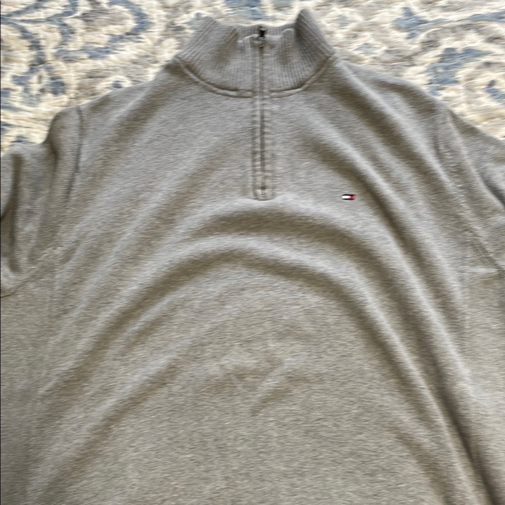 Tommy Hilfiger Gray Zip Up Sweater